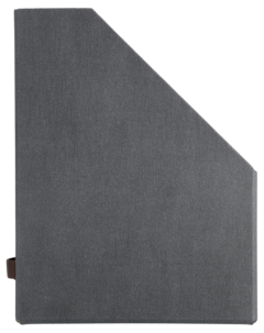 Tidskriftssamlare med läderhandtag 2-pack, mörkgrå, extra bred