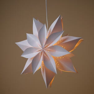 Adventsstjerne papir 50 cm hvit, Northlight