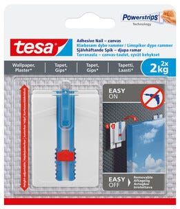 Tesa självhäftande spik canvas, 2-pack