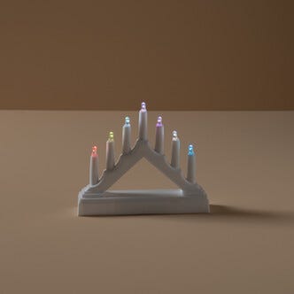 Batteridriven adventsljusstake bil RGB