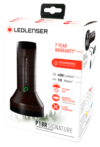 Ficklampa Ledlenser P18R Signature, IP54, 4500 lm