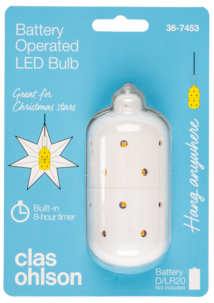 Batteridrevet LED-lys til adventsstjerne
