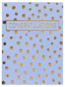 Gratulasjonskort dobbelt med blank innside, 11 × 8 cm