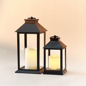 LED-lyhty ajastimella, sisä- ja ulkokäyttöön, musta