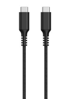 Stoffkledd USB C kabel 1,5m USB-C til USB-C Clas Ohlson