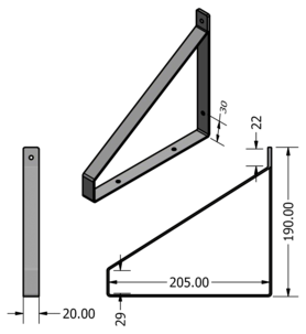Hyllkonsol svart, 2-pack