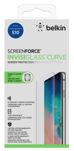 Skärmskydd för Galaxy S10, Belkin ScreenForce InvisiGlass Curve