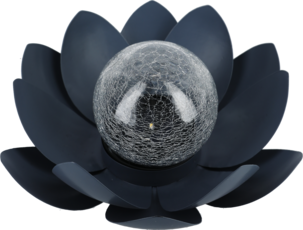 Northlight solcellslykta Lotus, varmvit LED, metall