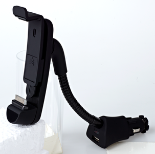Bilhållare med laddning för iPhone/iPod