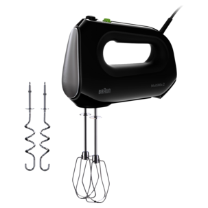 Braun MultiMix 2 håndmikser, visp og deigkrok, 2110, svart