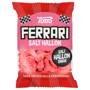 Toms Ferrari vingummi bringebærsmak små biler