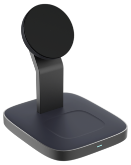 Trådlös magnetisk Qi2 laddare iPhone och AirPods, svart