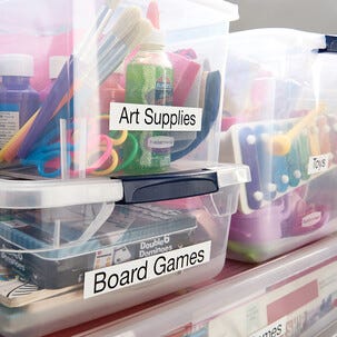 Dymo D1 märkband svart på vitt, 24 mm 7 m