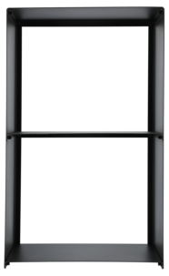 Korkea halkoteline sisälle, mustaa metallia 69,5 cm