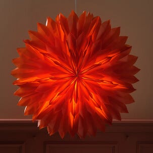 Iso paperitähti laskostettu, punainen, 75 cm, Northlight