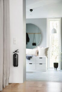 Houseguard lite brannslukningsapparat 2 kg, sort / hvitt
