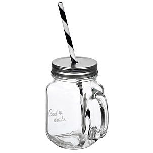 Glasskrus med sugerør