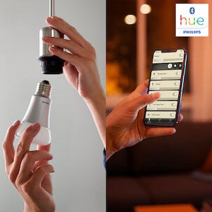 Philips Hue White LED-pære 5,5 W E14, Bluetooth 2-pakning