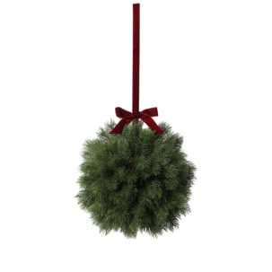 Julekule i granris, 30 cm