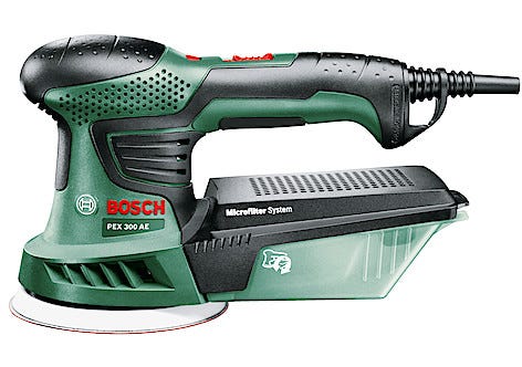 Bosch PEX 300 AE excenterslip med slippapper, 270 W