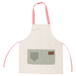 Lasten esiliina puuvilla, säädettävät nauhat