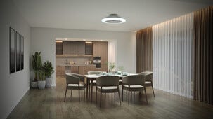 Philips Amigo Kattotuuletin, LED-valaisin, valkoinen, himmennettävä