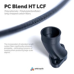 Addnorth PC Blend HT LCF Filament svart 1,75 mm, 1 kg