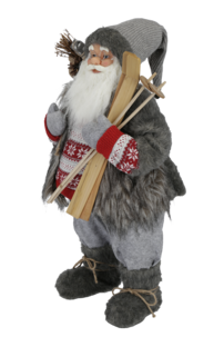 Tomte med skidor, 80 cm