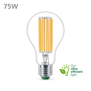 Kallvit LED-lampa E27 A60 5,2 W, Philips Ultra Efficient