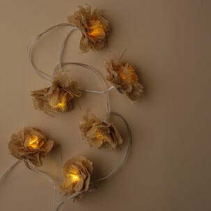 Flower ljusslinga blommor batteridriven LED 1,85 m