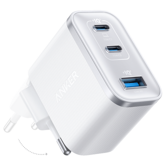 Anker Nano hurtiglader USB-C, 3 porter GaN 70 W, hvit