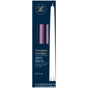 Liljeholmens Christina lilla antikklys 25,5 cm, 8-pakning