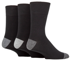 SockShop Gentle Grip herr strumpor. 39-45, 3-pack