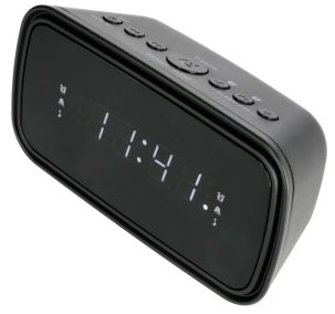 Kelloradio, kaksi herätystä, musta