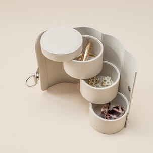 Resesmyckeskrin hopvikbart, 3 våningar, konstläder