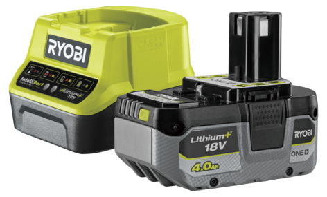 Ryobi ONE+ batteri og lader 18 V 4,0 Ah RC18120-140X