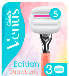 Gillette Venus Edition Comfortglide Strawberry Vaihtoterä 3 kpl
