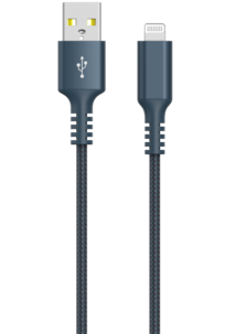 Tygklädd USB-A till Lightning laddkabel för iPhone 1,5m Clas Ohlson