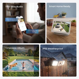 Reolink Solar Floodlight AI övervakningskamera solcell