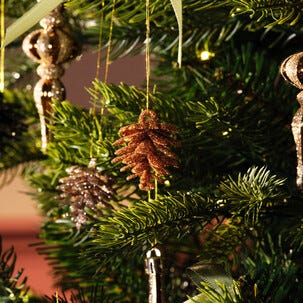 Julgranspynt glittrande kottar, 12-pack 