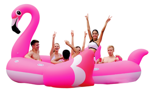 Uppblåsbar flotte Mega Flamingo 3,7 x 3,7 meter