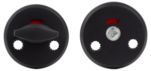 Habo toalettvred för dörr, svart aluminium