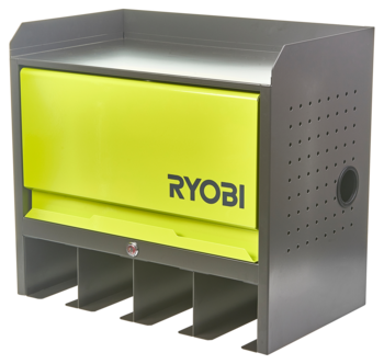 Ryobi verktøyskap RHWS-01, veggmontert med dør.