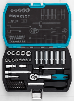 Cocraft 1/4" hylsesett, 50 deler