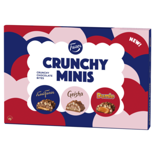 Fazer Crunchy Minis chokladpraliner, 148 gram