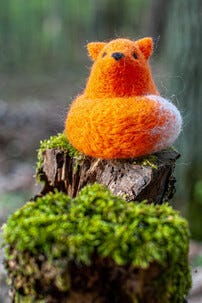 Agna Wool Art Kit Huovutustyö kettu, 10 cm