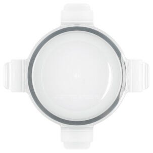 Kansi pyöreään lasiseen eväsrasiaan