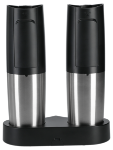 Elektrisk salt- og pepperkvernsett, 20 cm, rustfritt stål