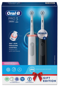 Oral-B PRO3 3900N Sähköhammasharja, 2 kpl