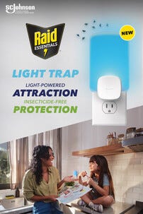 Raid Essentials elektrisk flugfångare med UV och klister